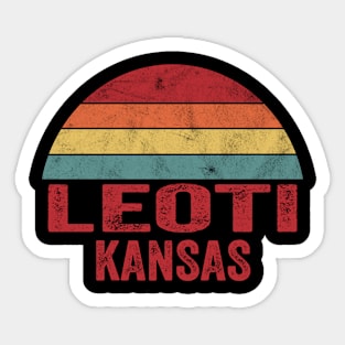 Vintage Leoti Kansas Sticker